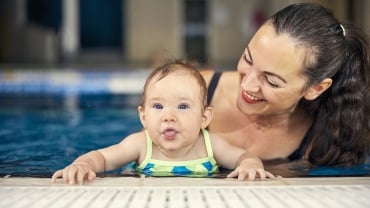 Baby swimming