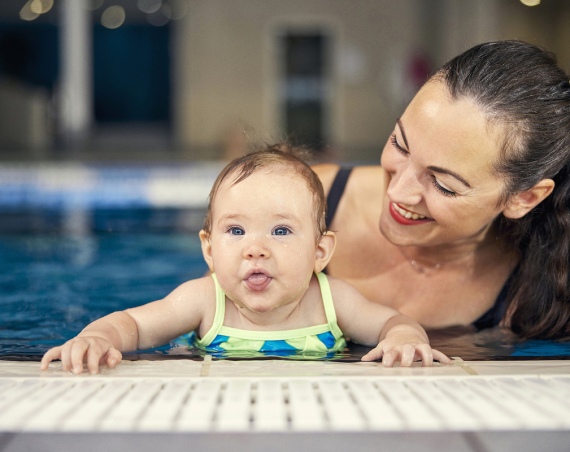 Baby swimming