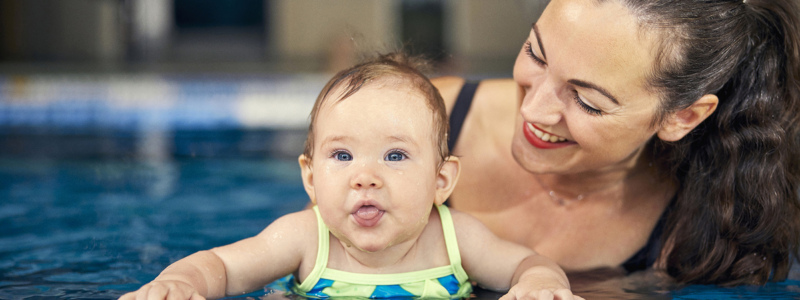 Baby swimming