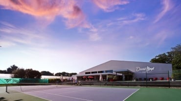 David Lloyd club exterior at sunset