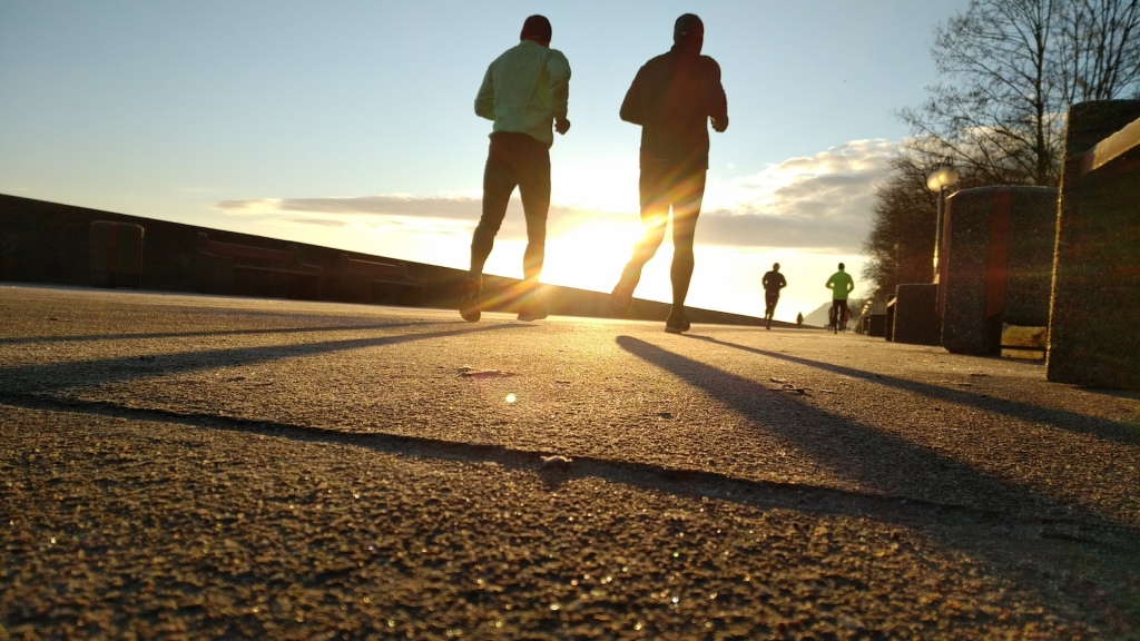 People running outdoors
