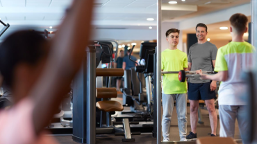 Teens at the gym