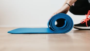 Image of exercise mat and weights