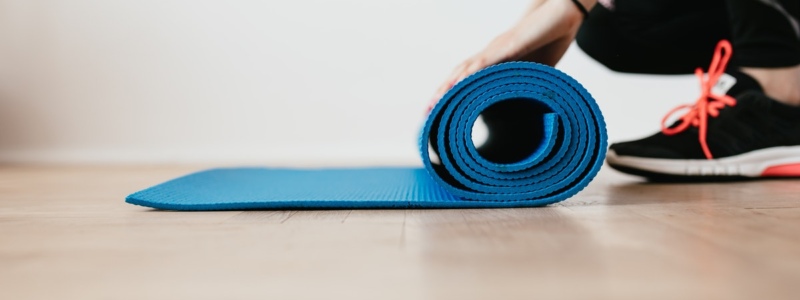 Image of exercise mat and weights