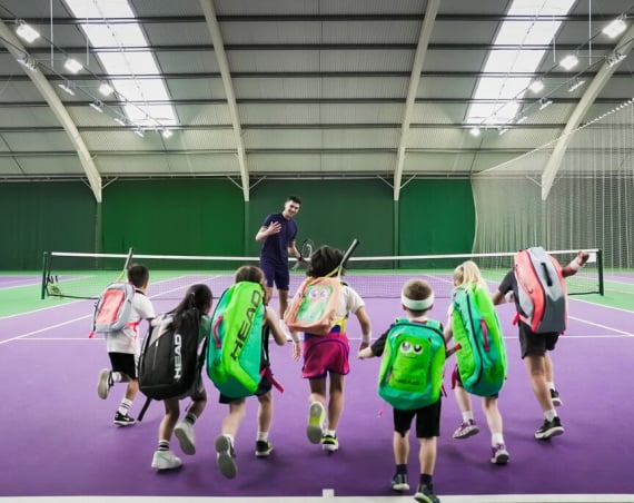 Children at a David Lloyd Clubs Tennis Stars session.