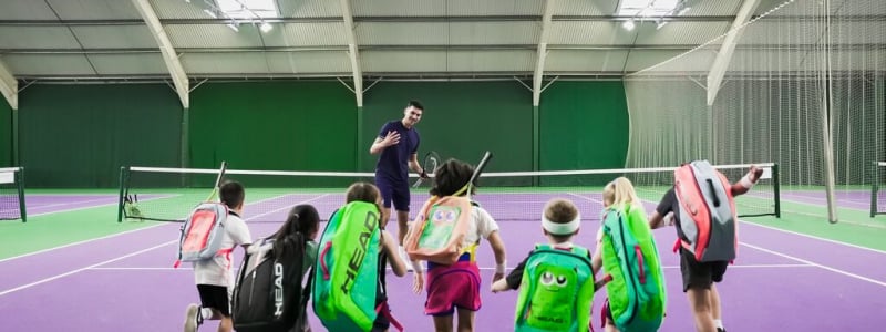 Children at a David Lloyd Clubs Tennis Stars session.